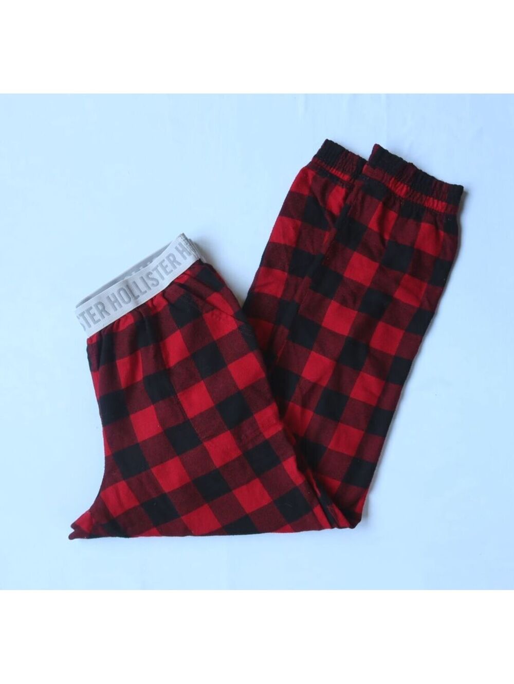 Hollister Red Buffalo Plaid Pajama Pants Lounge Joggers